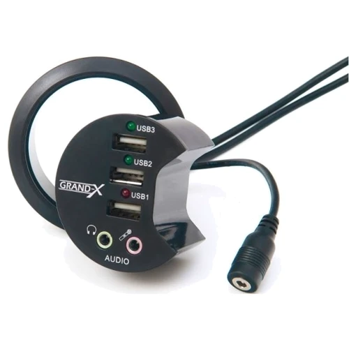 Аксессуар для ноутбуков USB хаб Grand-X 3,5mm audio in-out (DH-60X): Производитель Grand-X