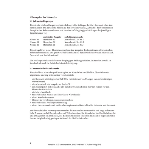 Menschen A1.2: Lehrerhandbuch: Количество страниц 196
