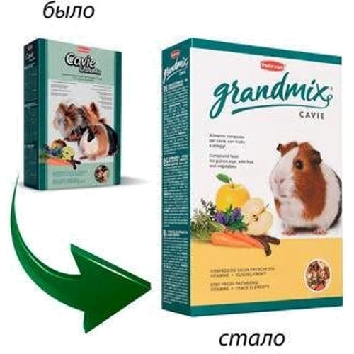 Корм Padovan GRANDMIX CAVIE комплексный для морских свинок 850 г (PP00190): Вид Корм