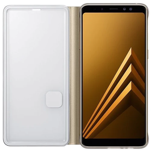 Аксессуар для смартфона Samsung Neon Flip Cover Gold (EF-FA730PFEGRU) for Samsung A730 Galaxy A8 Plus 2018: Материал полиуретан