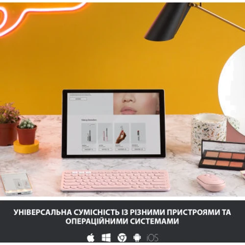 Клавиатура Logitech K380 Multi-Device Bluetooth US Rose (920-009867): Количество клавиш 79