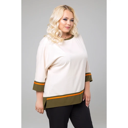 

Блуза Luzana Дора 54 бежевая с рукавом 3/4