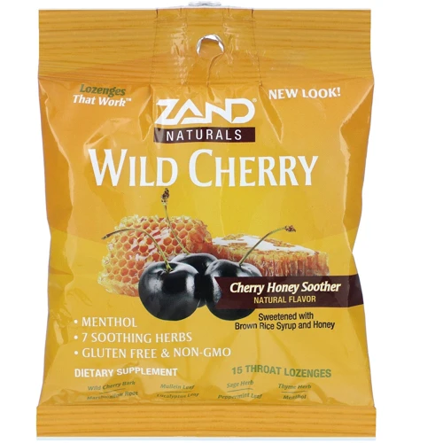 Zand Wild Cherry Honey Soother Дикая вишня медовые леденцы 15 шт