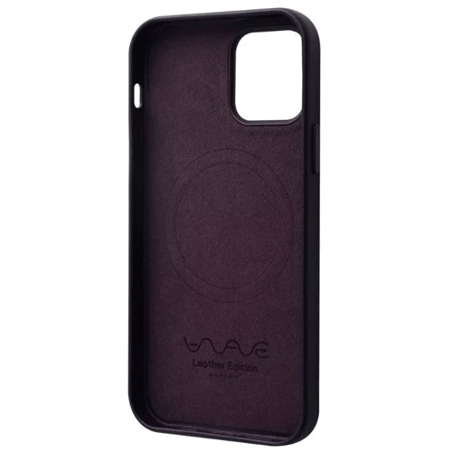 Чехол для iPhone WAVE Premium Leather Edition Case with MagSafe Deep Violet for iPhone 12/12 Pro: Материалы искусственная кожа