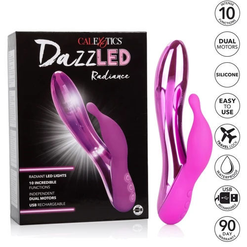 CalExotics DazzLED Radiance - вибратор кролик с LED подсветкой, 12.75x3.25 см