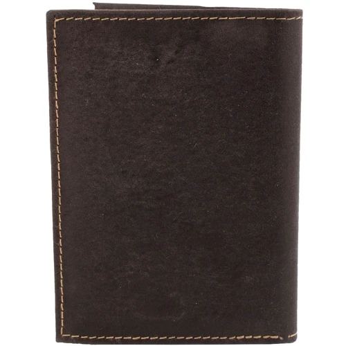 Мужская обложка для документов DNK Leather коричневая (DNKTW-12-MH-brown): Формат кошелька Вертикальный