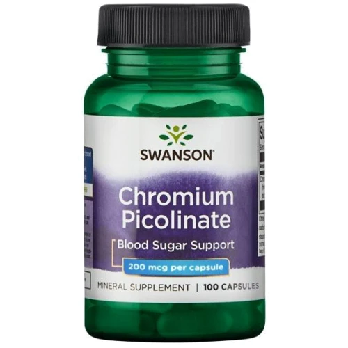 Swanson Chromium picolinate 200 mcg Хром пиколинат 100 капсул