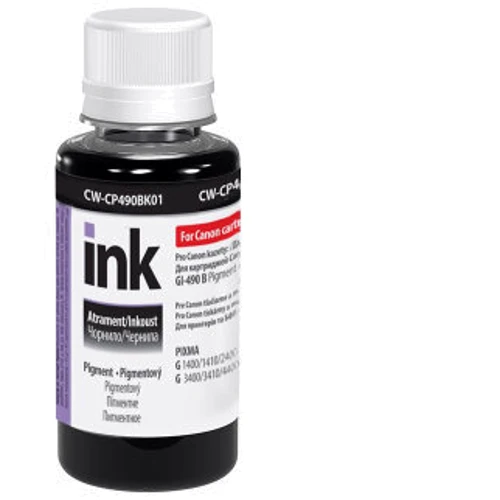 Чорнило ColorWay Canon GI-490 Pigment 100мол Black (CW-CP490BK01): Колір Black