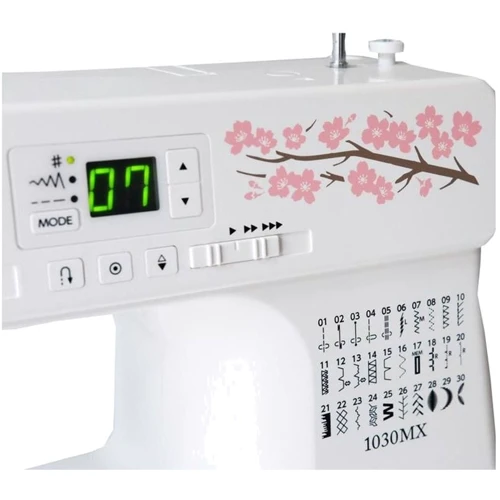 Швейная машина Janome 1030 MX: Максимальная ширина строчки, мм 5