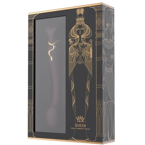 Смартвібратор 3в1 Zalo - Queen Wine Red, пульсуюча перлина та вакуум, кристал Swarovski