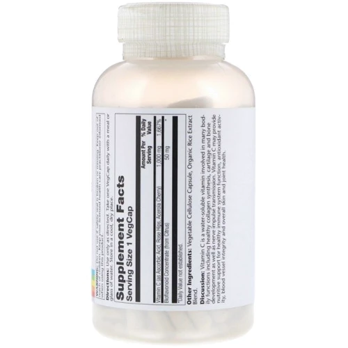Solaray Vitamin C with Bioflavonoid Concentrate 1000 mg/50 mg Витамин C с биофлавоноидами 250 капсул: Тип Витамин C