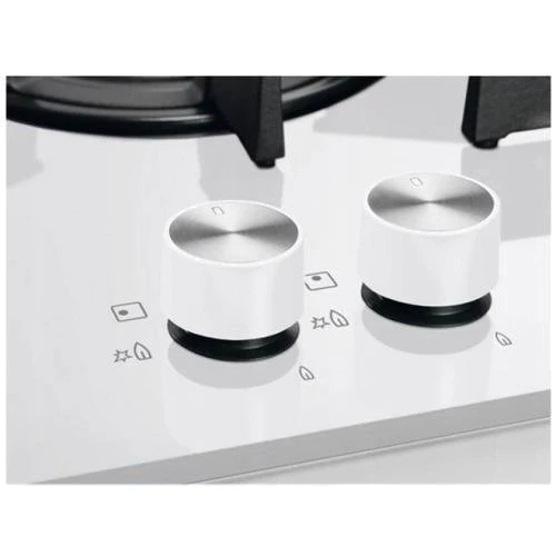 Варильна поверхня газова Electrolux EGG6436W: Розташування панелі спереду