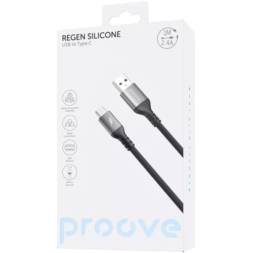 Кабель Proove USB Cable to USB-C ReGen Silicone 3A 1m Black (CCRS12001102): Довжина 1 м