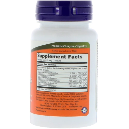 NOW Foods Acidophilus 4X6 60 veg caps (Пробиотики): Тип Пробиотики