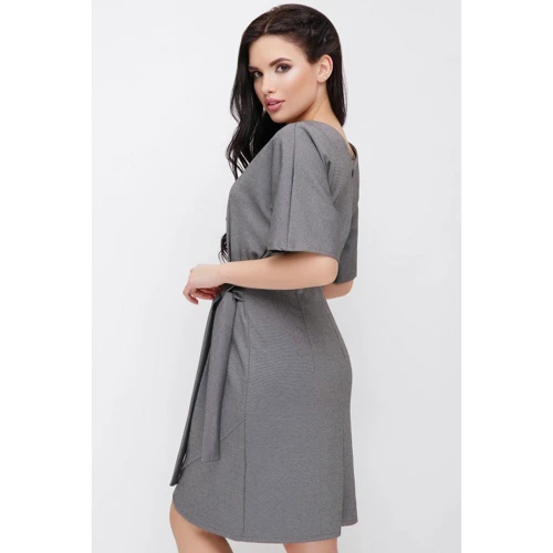 Сукня FashionUp PL-1619B 52 сіре повсякденне до середини стегна: Склад Віскоза, Еластан