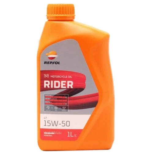 Олія для мототехніки REPSOL RIDER 4T 15W-50 (12х1Л): Тип мінеральне