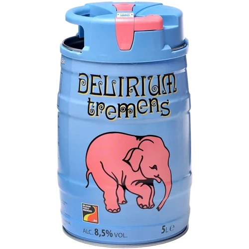 Пиво Delirium Tremens светлое фильтрованное пастеризованное 8.5% 5 л (PLS_5412186002986)