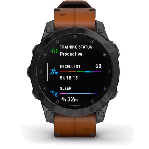 Смарт-часы Garmin Epix (Gen 2) Sapphire Black Titanium with Chestnut Leather Band (010-02582-30): Производитель Garmin