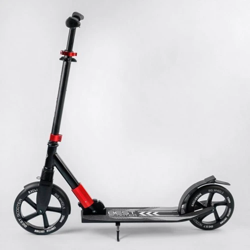 Самокат алюмінієвий Best Scooter сірий (11391): Тип коліс литі