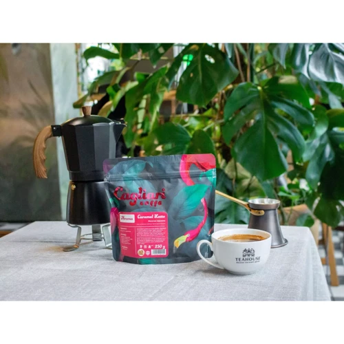 Кофе в зернах ароматизированный Teahouse Молочная карамель (Cagliari) 250 г (041155): Страна производитель Украина