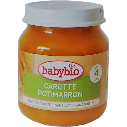 Пюре BabyBio органічне з моркви та китайського гарбуза 130 г (3288131500423)