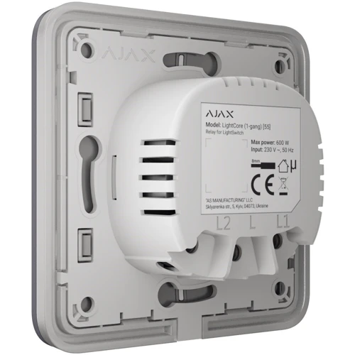 Кнопка Ajax SoloButton 2-gang for LightSwitch Jeweler Graphite фото 2