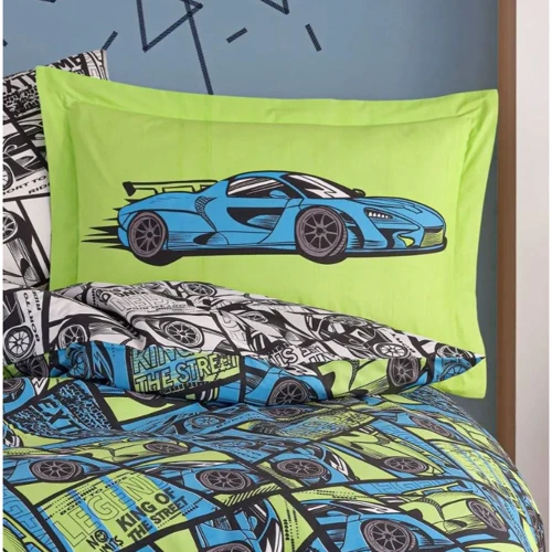 Комплект постільної білизни HOBBY Poplin CARS поплін полуторний (81557_1.5): Матеріал поплин