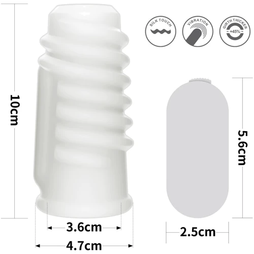 Насадка на член LoveToy Vibrating Spiral Knights Ring White