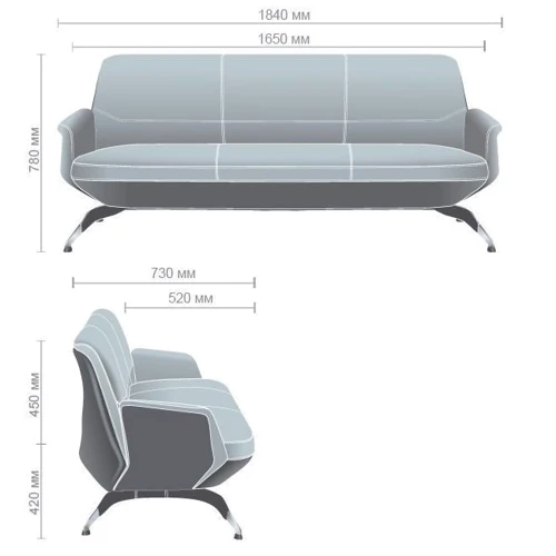 Диван AMF Absolute Beige/Coffee (544599) фото 1