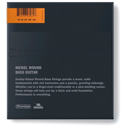 Струна для гитар Набор струн DUNLOP DBN40120 Nickel Wound Light 5-String (40-120): Тип Комплект струн