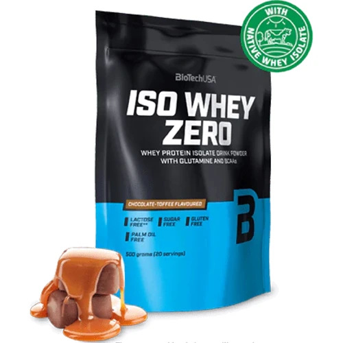 Протеїн BioTechUSA Iso Whey Zero 500 g / 20 servings / Chocolate Toffee