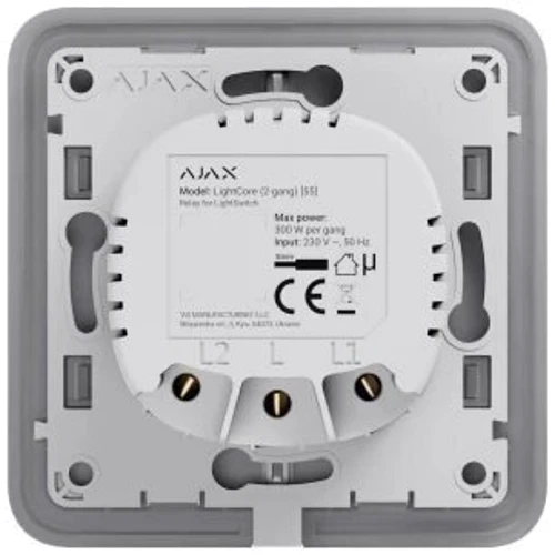 Выключатель Ajax LightSwitch 2-gang Black фото 2