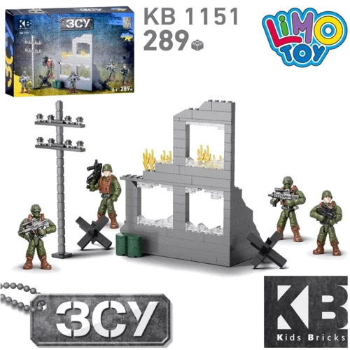 Конструктор LimoToy разрушенное здание 289 деталей (KB 1151)