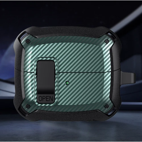 Чехол BeCover Protective Dark Green for Samsung Galaxy Buds 3 (711999): Особенности С карабином