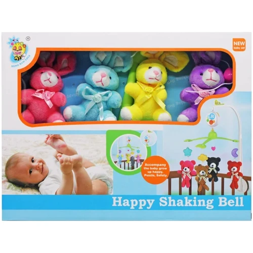 Мобиль музыкальный HENG RUN TOYS Разноцветные зайчики (D153/152): Цвет разноцветный