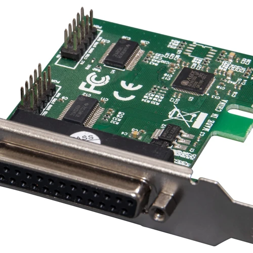 Frime PCI-E x1 to RS232+LPT (2 порта RS232 + 1порт LPT), ASIX AX99100 (ECF-PCIto2S1PAX99100.LP): Разъемы LPT, COM