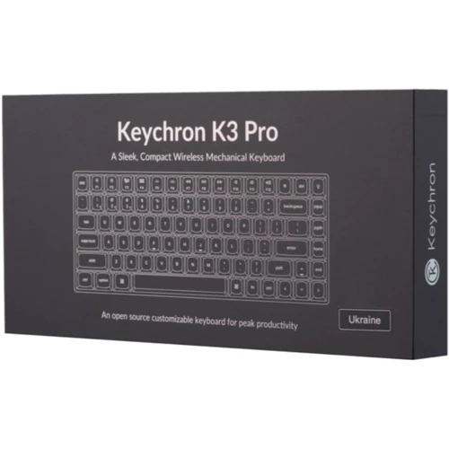 Клавиатура Keychron K3 PRO 84Key Gateron Brown Low Profile QMK UA RGB Black (K3PB3_KEYCHRON) фото 11