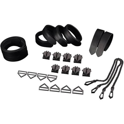 Набор из 8 ремней для связывания LOCKINK 8-Bondage-Straps Restraint Set - Black