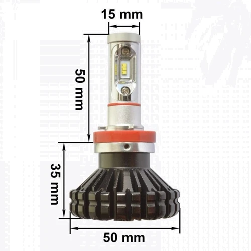 LED лампа Prime-X KC Н11 6000K (2 шт.): Колірна температура, K 6000