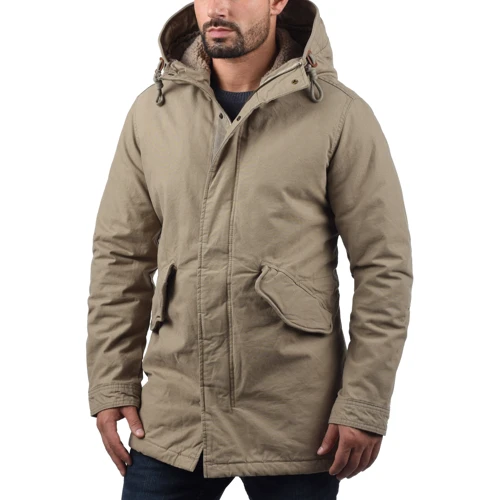 Парка Jack & Jones 78554042 52 бежевая зимняя с капюшоном: Тип застежки На молнии