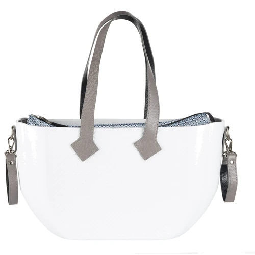 Сумка для мами Nuvita MyMia ручки еко-шкіра, килимок, ремені для коляски біло-сірий (NV8801G/02O/23G/13G/33G)