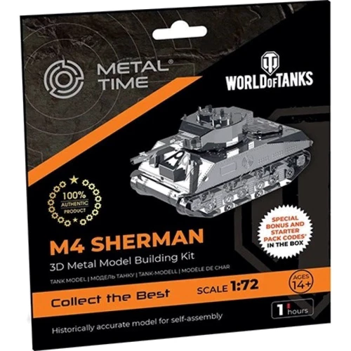 Коллекционная модель-конструктор Metal Time World of Tanks Танк M4 Sherman (MT070) фото 5