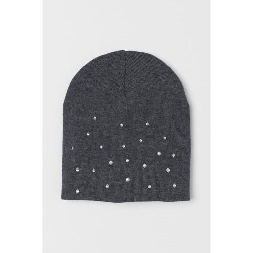 Шапка H&M 912-8035640 53-55 темно-серая