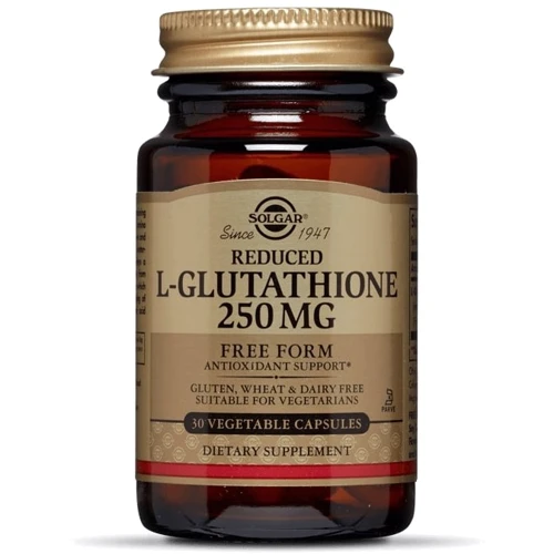 

Solgar Reduced L-Glutathione Free Form Солгар Глутатион пониженный 250 mg 60 Vegetable Capsules