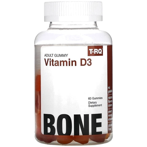 T-RQ Vitamin D3 50 Витамин Д3 вкус персик, манго, клубника 60 жевательных конфет