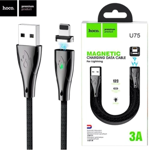 Кабель Hoco USB Cable to Lightning U75 Blaze Magnetic 1.2m Black: Тип USB Cable - Lightning