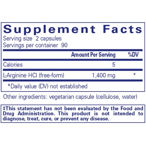Pure Encapsulations l-Arginine 700 mg L-аргинин 180 капсул: Тип Аргинин
