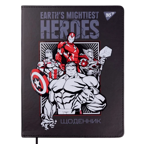 Щоденник шкільний YES PU інтегральний Marvel. Avengers (911390)