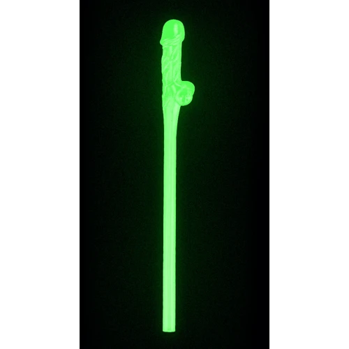 Трубочки для напитков LoveToy Jokes&Parties Glow In The Dark Willy Penis Straws, 9 шт.
