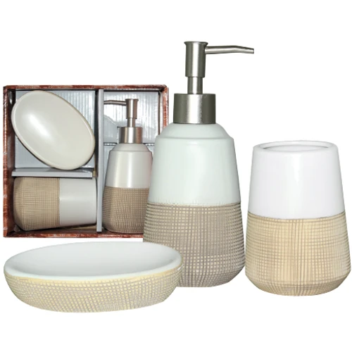 Набор аксессуаров для ванной комнаты S&T Rest 3 пр. (887-08-01): Тип Стакан, Мыльница, Дозатор для мыла